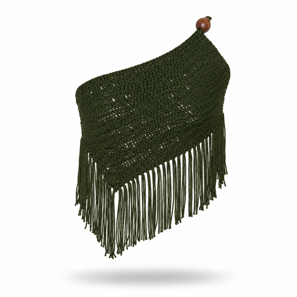 TOP TASSEL Verde Militar